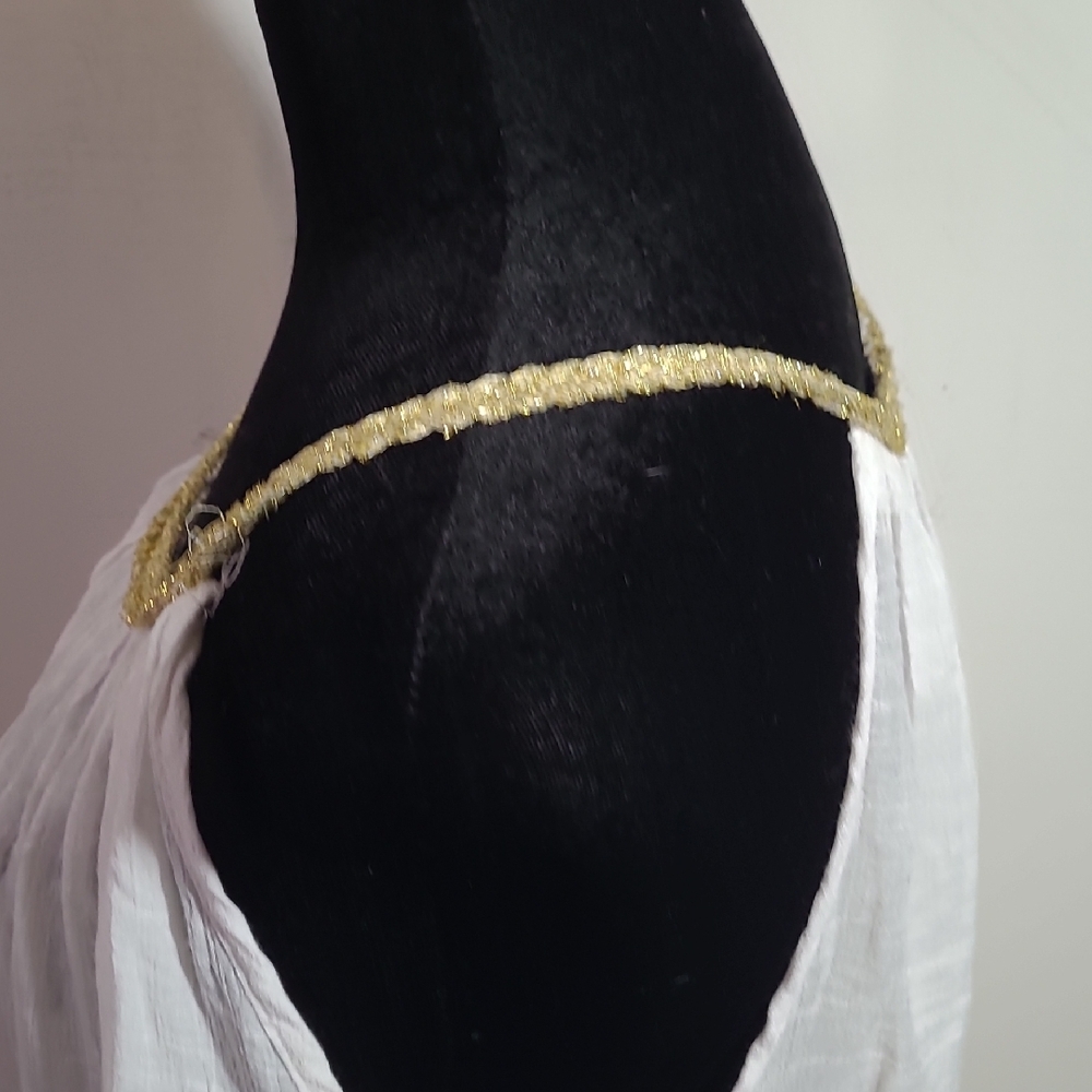 Ashley Stewart White Top with Gold Accents - Picture 5 of 9
